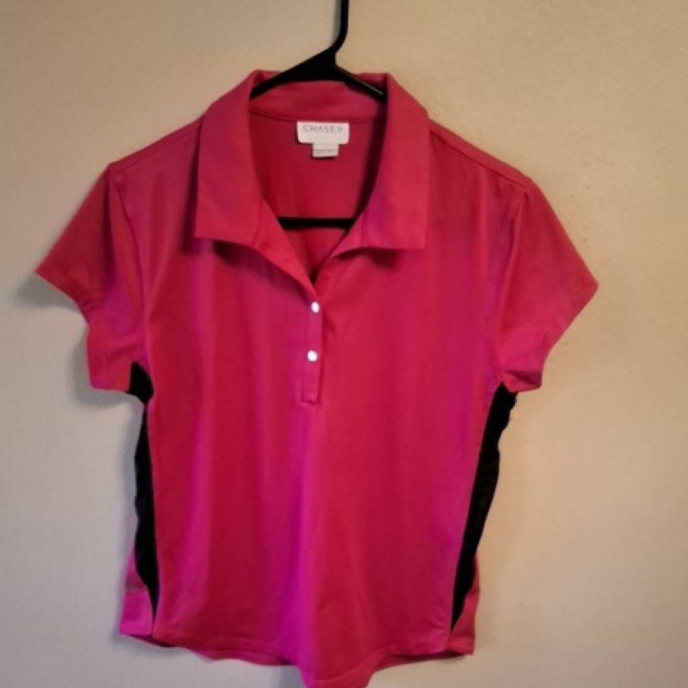 Chaser Pink and Black Button Down Shirt